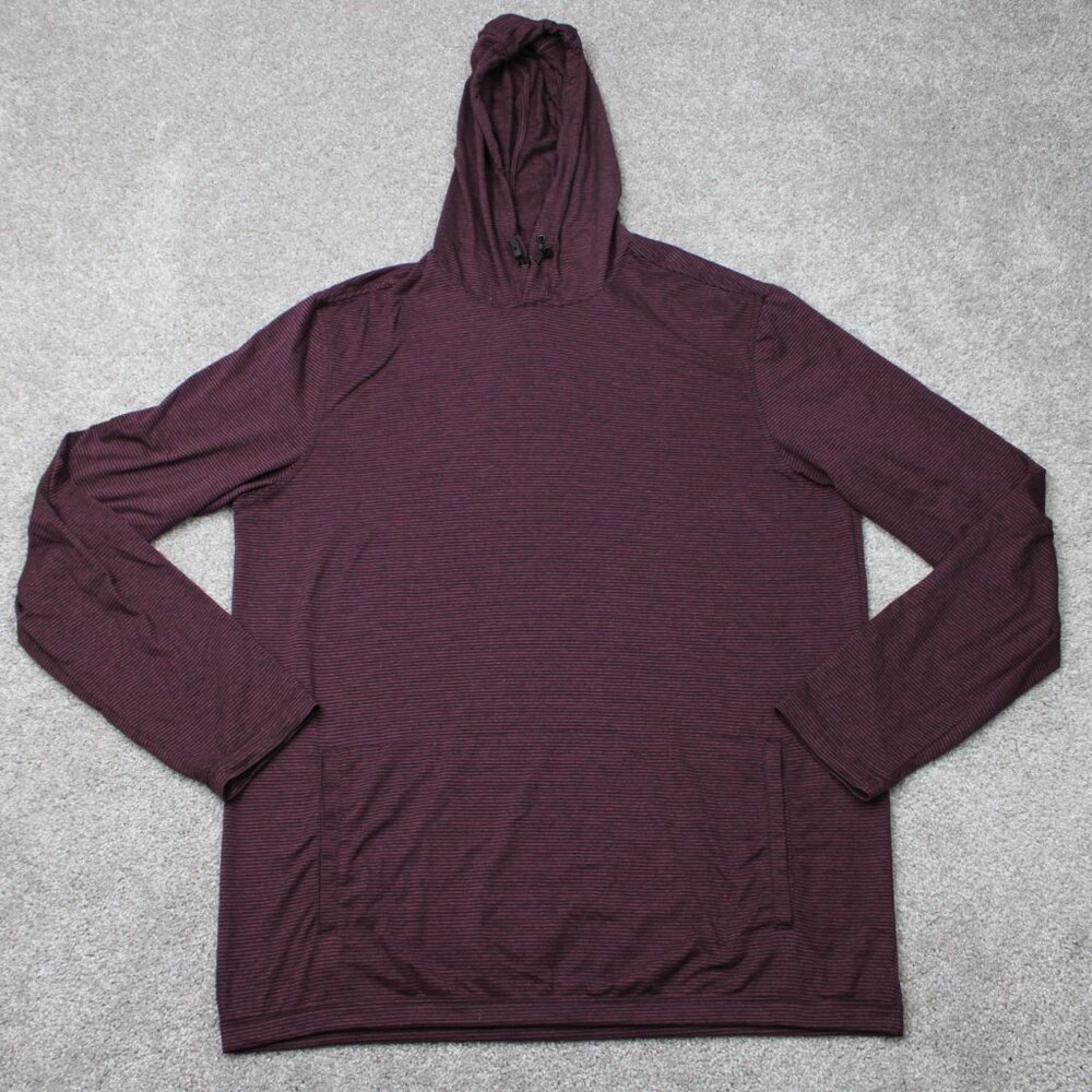 01. Algo Hoodie Men Large Red/Black 01. Performance Quick Dry UV SPF 40+ Stretch